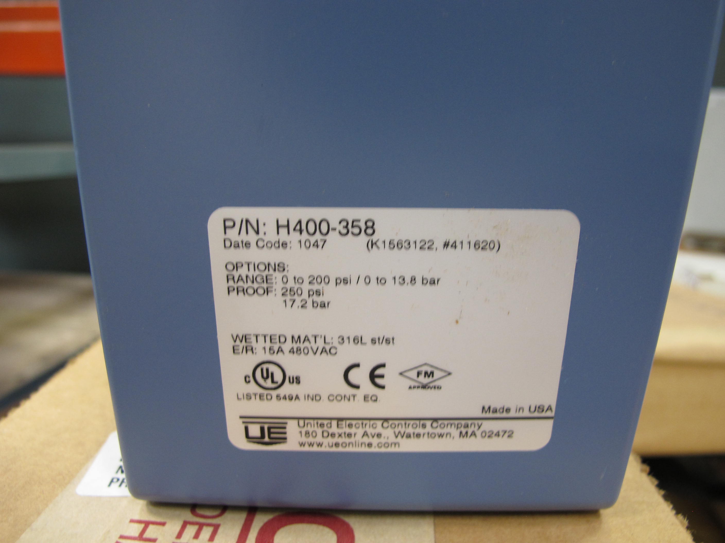 LOT TO INCLUDE: (30) RECEPTACLES, ELECTRICAL TYPE, 4 WIRE, 250V 20A 3 PHASE ELEC RATING, NEMA L15-20R PLUG, WIRING DEVICE KIND. SINGLE, BLACK PHENOLIC, (1) SWITCH, PRESSURE TYPE, 15A ELEC RATING, 0-200 PSI RANGE, 1 SNAP ACTION, 1/4" CONNECTION. 250 PSI PROOF PRESSURE, 1.5-5 PSI DEADBAND, (1) CAPACITOR, ELECTROLYTIC TYPE, 18,000 UFD CAPACITANCE, 25 WVDC VOLTAGE, ALUMINUM MATERIAL, +/- 20% TOLERANCE, 1.375" X 2.625" SIZE, SCREW TERMINAL CONNECTION, (4) STATIONS, SWITCH TYPE, SELECTOR KIND. ON-OFF-ON, (2) CIRCUIT, 20A, 480V, NEMA 4 ENCLOSURE, 3/4" HUBS. LOADING & HANDLING FEE $15-4146
